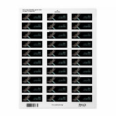 Dragonfly Monogram Business Etiket (Full Sheet)