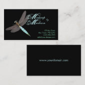 Dragonfly Monogram Business Visitekaartje (Voorkant / Achterkant)