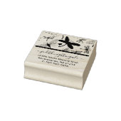 Dragonfly monogram retouradres 	rubberstempel (Stempel)
