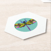 Dragonfly Mooi, kleurrijk en  Kartonnen Onderzetters (Schuin)