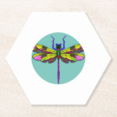 Dragonfly Mooi, kleurrijk en  Kartonnen Onderzetters (Voorkant)