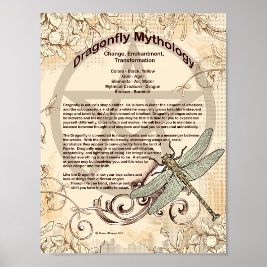 DRAGONFLY MYTHOLOGIE POSTER (Devant)