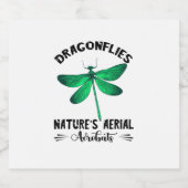Dragonfly Nature Insect Nature's Aerial Acrobat Dr Sparkling Wijnetiket (Enkel label)