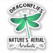 Dragonfly Nature Insect Nature's Aerial Acrobat Dr Sticker (Voorkant)