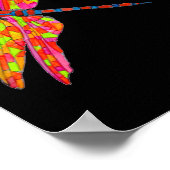 Dragonfly neonkamerkunst poster (Hoek)