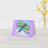 Dragonfly Notecard Kaart (Gele Bloem)