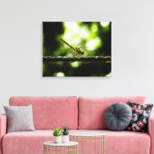 Dragonfly on green - Toile enveloppée (Insitu(Salon))