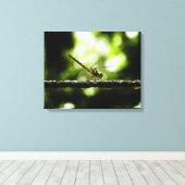 Dragonfly on green - Toile enveloppée (Insitu (Plancher de Bois))