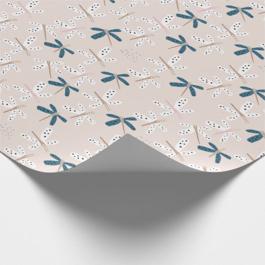 Dragonfly-ontwerp Cadeaupapier (Hoek)