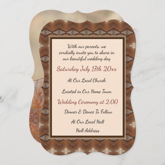 Dragonfly ontwerp met bruin feestdagenkaart (Voorkant / Achterkant)