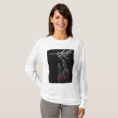 Dragonfly op de langwerpige randen t-shirt (Voorkant volledig)
