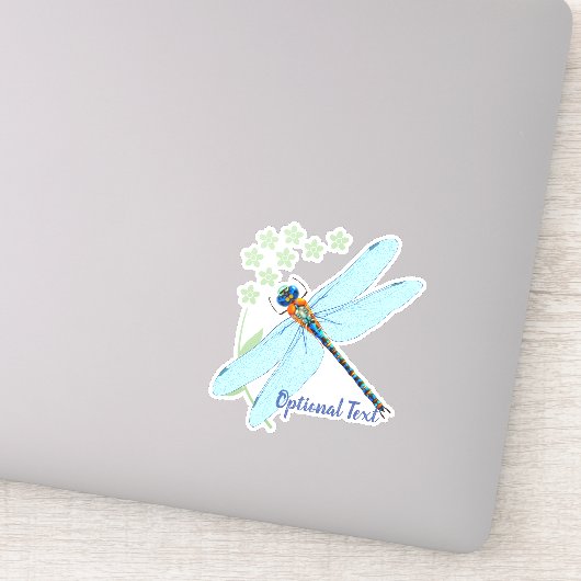 dragonfly op de voorste flora sticker (Detail)