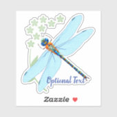 dragonfly op de voorste flora sticker (Vel)