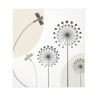 Dragonfly op een bloem notitieblok