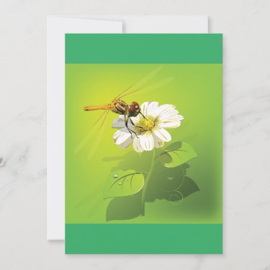 Dragonfly op een ventilator kaart (Voorkant)