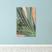 Dragonfly op plant canvas afdruk (Insitu (Houten vloer))