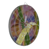 Dragonfly op regenblad dartbord (Voorkant Links)