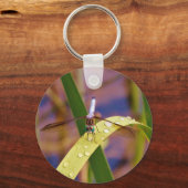 Dragonfly op regenblad sleutelhanger (Voorkant)