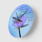 Dragonfly op Water Lily Sentimental Wall Ronde Klok (Hoek)