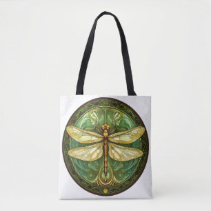 Dragonfly ornée avec Sac fourre-tout à cadre flora