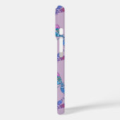 Dragonfly Paarse Blauw Patroon Gepersonaliseerd Case-Mate iPhone Case (Achterkant / Links)