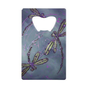 Dragonfly Paarse nachtvlucht Kredietkaart Flessenopener
