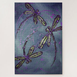 Dragonfly Paarse nachtvlucht Legpuzzel