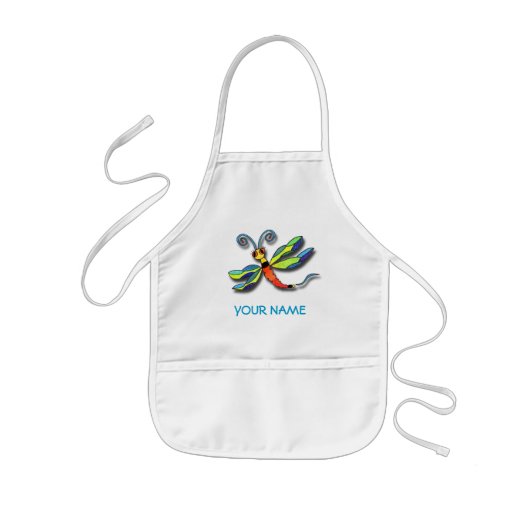 Dragonfly Paint Smock. Kinder Schort (Voorkant)