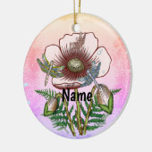 Dragonfly Pale Poppy Keramisch Ornament (Links)