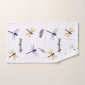 Dragonfly-patroon op wit handdoek (Handdoek)