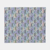 Dragonfly Pattern Fleece Deken (Voorkant (Horizontaal))