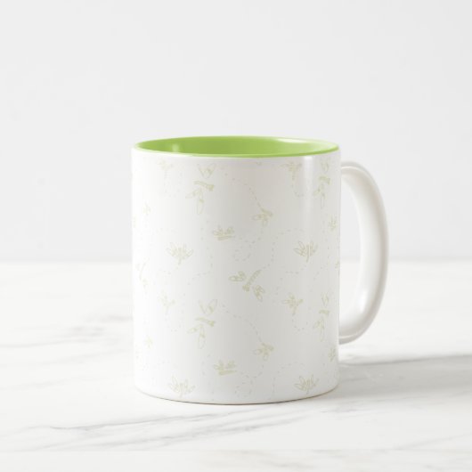 Dragonfly Pattern-Mok Tweekleurige Koffiemok (Voorkant rechts)
