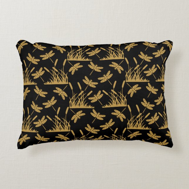 Dragonfly Patterned Decor Accent Kussen (Voorkant)