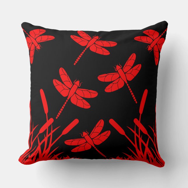 Dragonfly Patterned Decor Kussen (Voorkant)