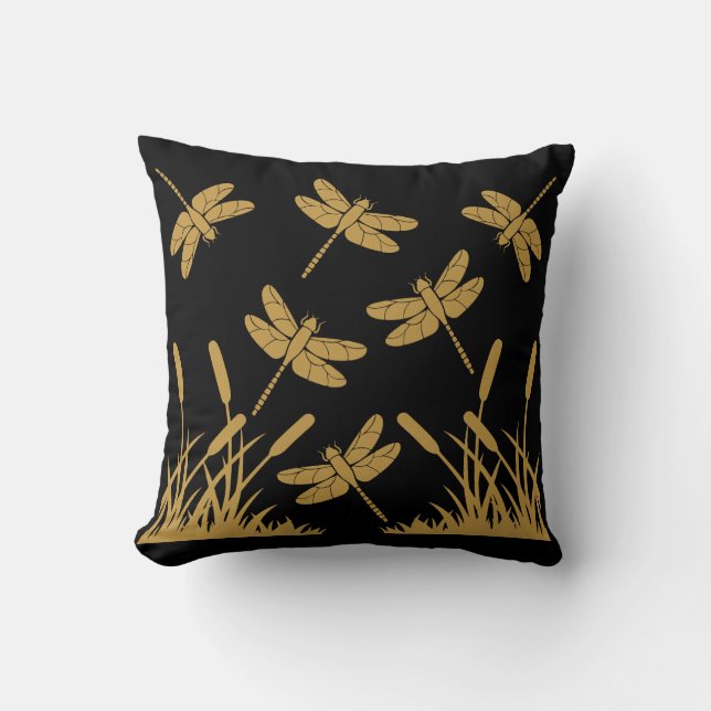 Dragonfly Patterned Decor Kussen (Voorkant)