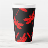 Dragonfly Patterned Decor Latte Mok (Voorkant)