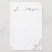 Dragonfly Personal Note Paper Briefpapier (Voorkant / Achterkant)