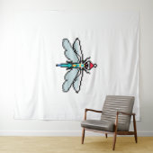 Dragonfly Pixelated Christmas - Grappige libel Wandkleed (In Situ (horizontaal))
