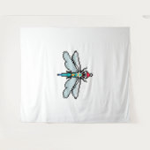 Dragonfly Pixelated Christmas - Grappige libel Wandkleed (Voorkant (horizontaal))