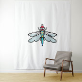 Dragonfly Pixelated Christmas - Grappige libel Wandkleed (In situ)