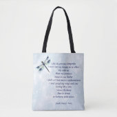 Dragonfly Poem Canvas tas (Voorkant)