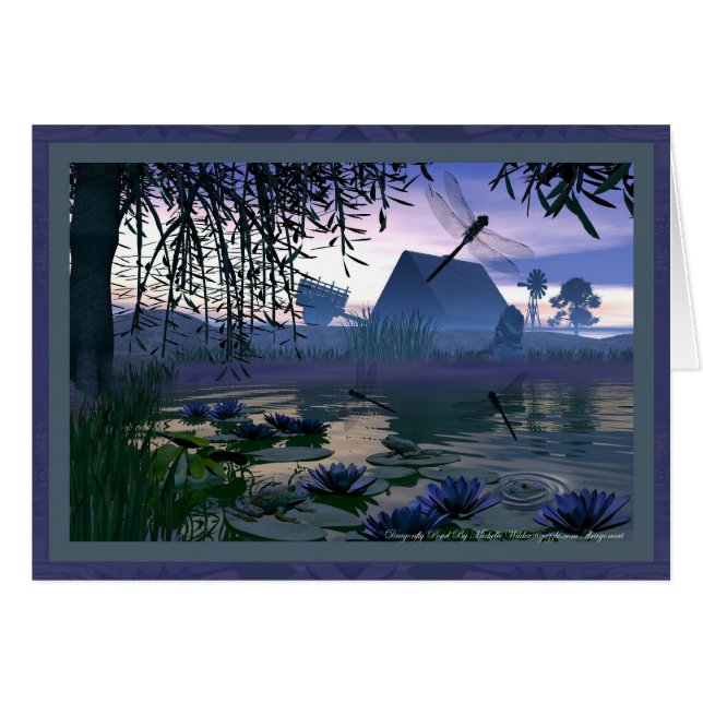 Dragonfly Pond Card (Voorkant Horizontaal)