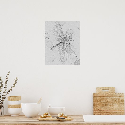 Dragonfly Poster (Keuken)