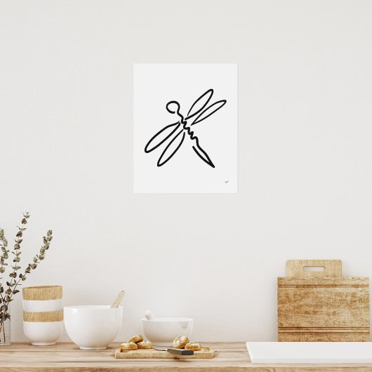 Dragonfly Poster (Keuken)