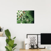 Dragonfly-Poster (groen) Poster (Thuiskantoor)