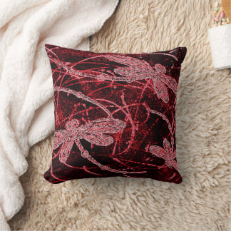 Dragonfly Red Haze Kussen