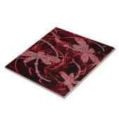 Dragonfly Red Haze Tegeltje (Zijkant)