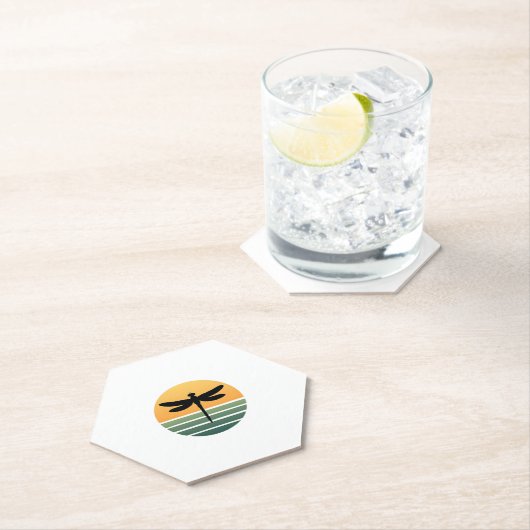 Dragonfly Retro (4) Kartonnen Onderzetters (Insitu)