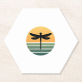 Dragonfly Retro (4) Kartonnen Onderzetters (Voorkant)