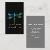 Dragonfly Retro  Succes Tattoo Visitekaartje (Voorkant / Achterkant)